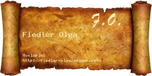 Fiedler Olga névjegykártya